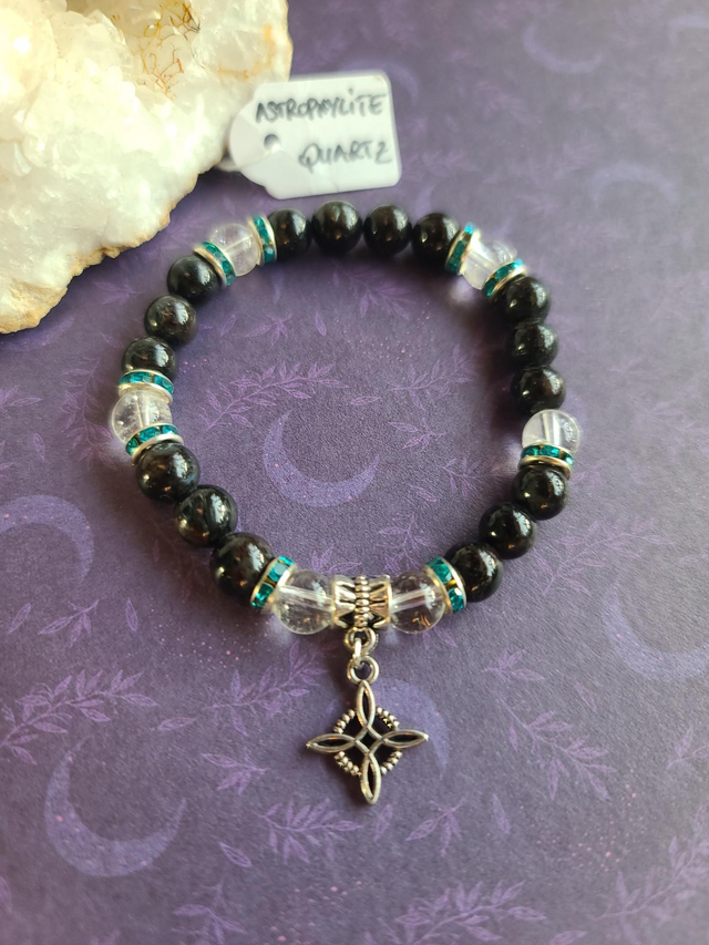 ​Bracelet Étincelle : Astrophyllite &amp; Quartz