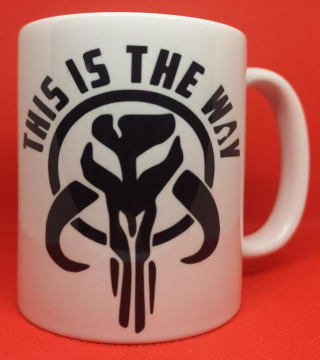 Custom Unofficial Printed The Mandalorian "This Is The Way" Logo 11oz Boxed Mug. 