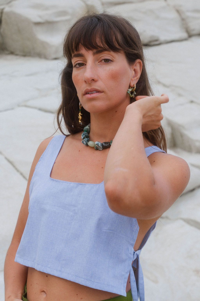 Top coton denim - Shell