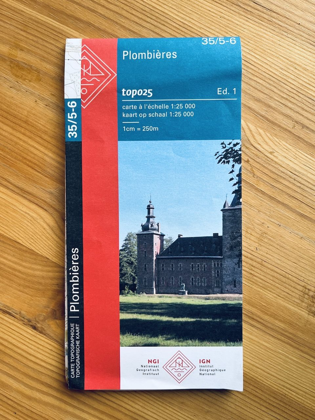 Topografische kaart 35/5-6 Topo25 Plombières | NGI - Nationaal Geografisch Instituut