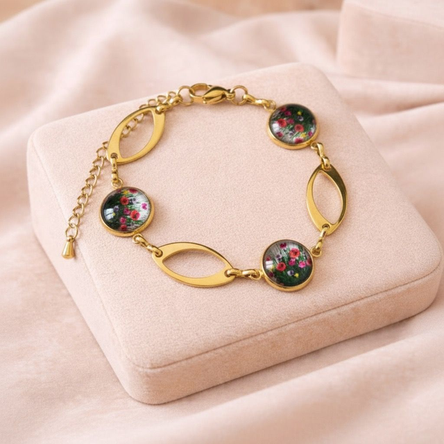 Bracelet Coquelicots