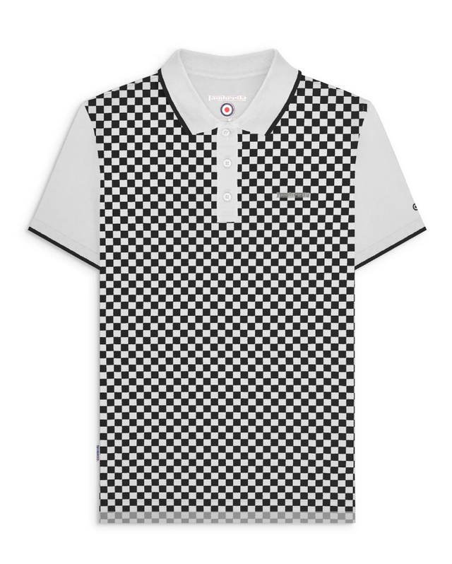SS1224 Lambretta Two Tone AOP Polo - White 