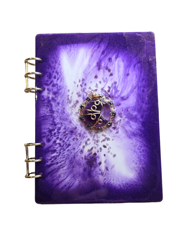 Carnet Lune d'Or et d'Améthyste
