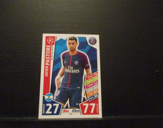 Javier Pastore - UEFA Champions League Match Attax 2017/18 Original Trading Card #266