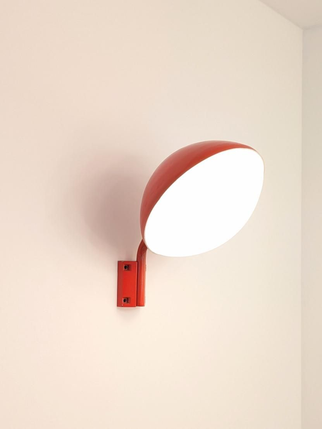 Candle vs Fontana Arte, Murano, Red outside wall light, Italy, 1980