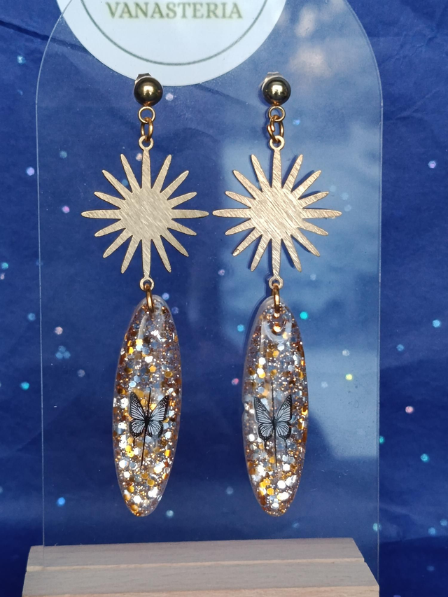 Exploration Solaire - Boucles d’oreilles « Les Soleils d’Etherya »