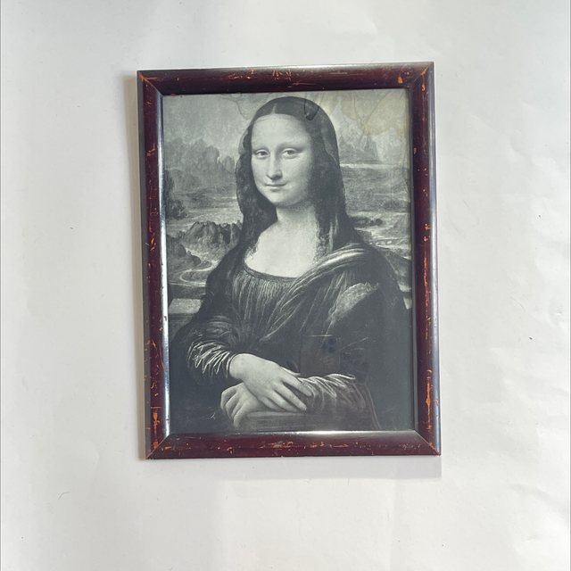 Mona Lisa  Holzrahmen antik  Patina
