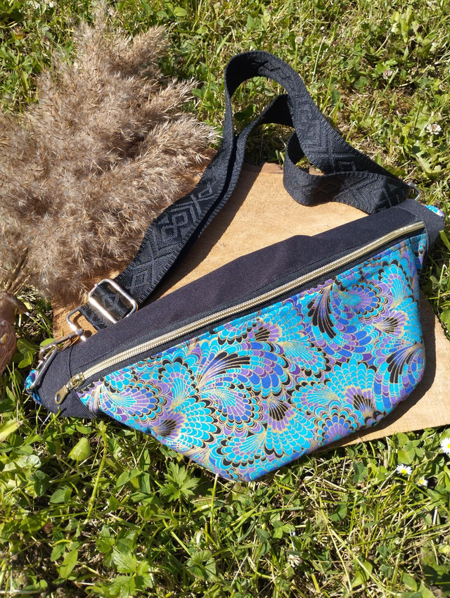 Sac Banane - motif Paon