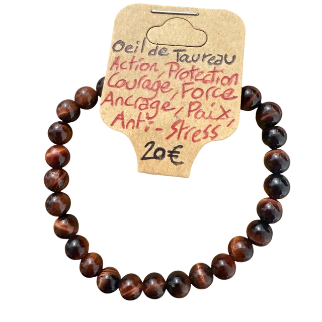 Bracelet Oeil de Taureau ~ 6 mm et 8 mm