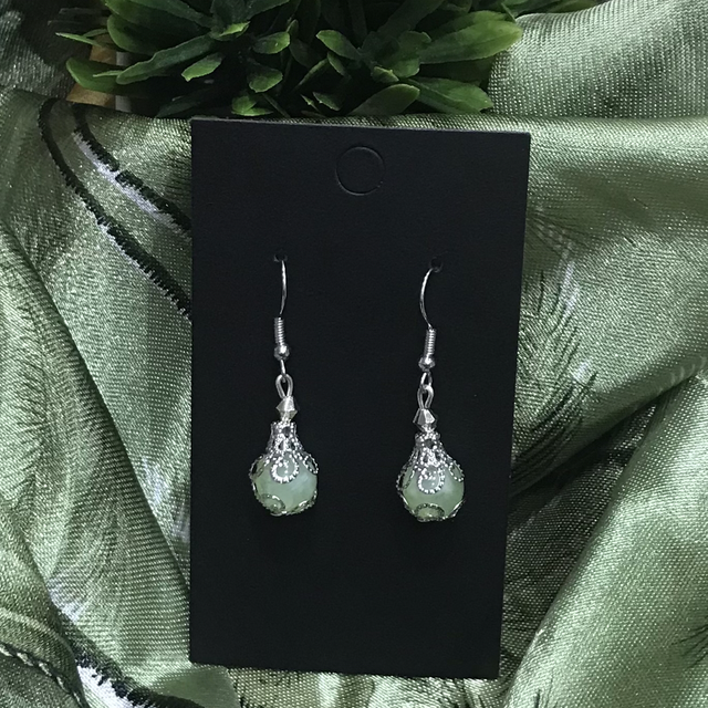Green Dangling Earrings- GDE78