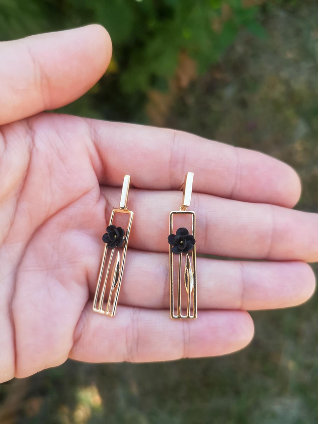 Collection Florale Songe nocturne - Boucles d'oreilles Odile