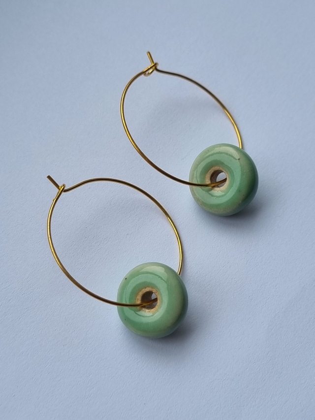 Celadon Loop Earrings