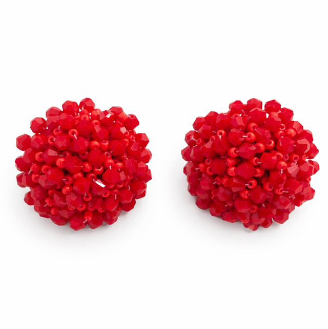 Pendientes cristales rojos 