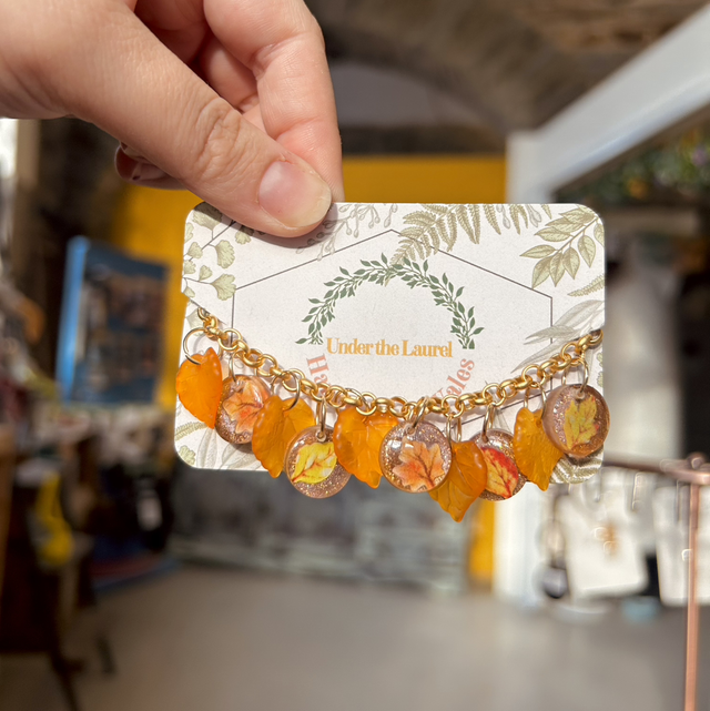 Autumn Leaf Charm Bracelet