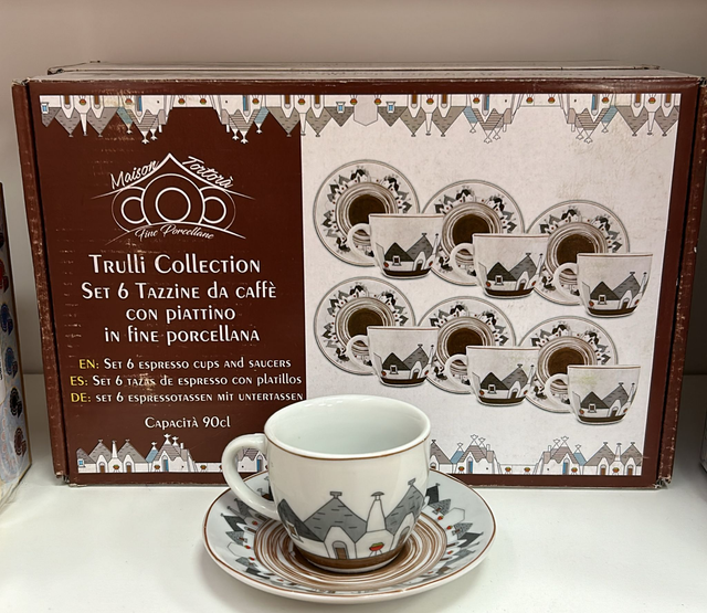Set  6 tazzine trulli