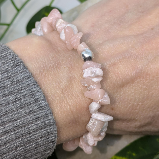 Bracelet "Opale rose" baroque BR-207