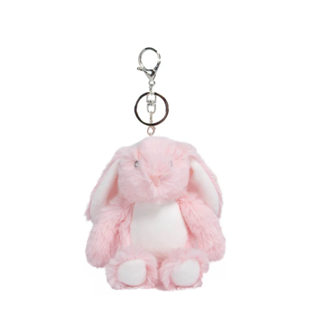 Personalised Keychain/Bag Tag - Plush Bunny - Pink