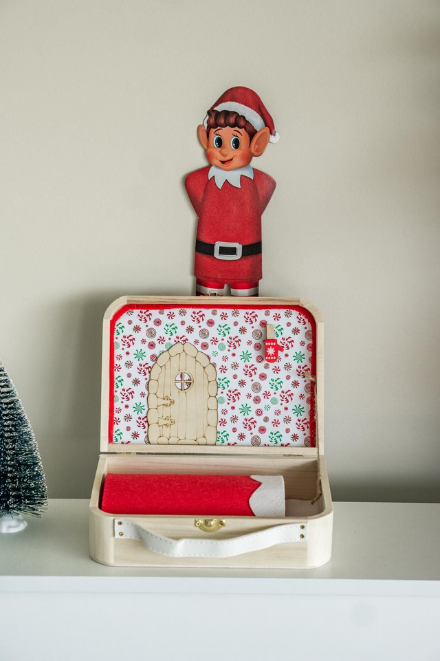 Mini valise magique - motif spirales de Noël