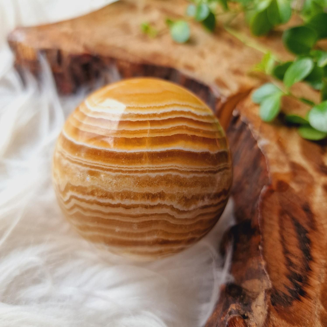 Orange Calcite Sphere 380g