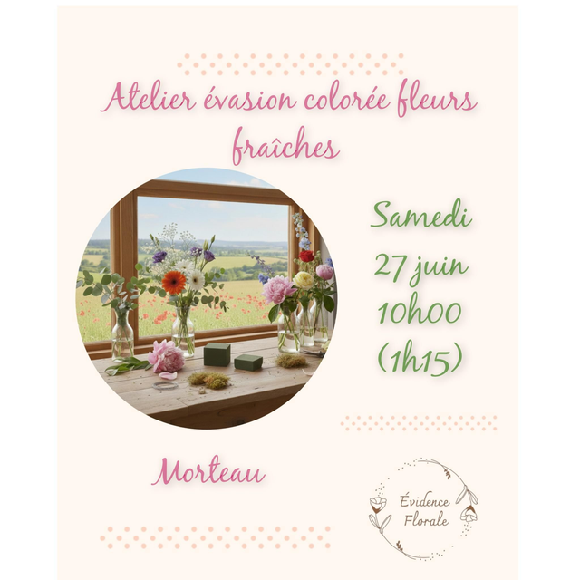 L. Atelier évasion colorée fleurs fraîches 