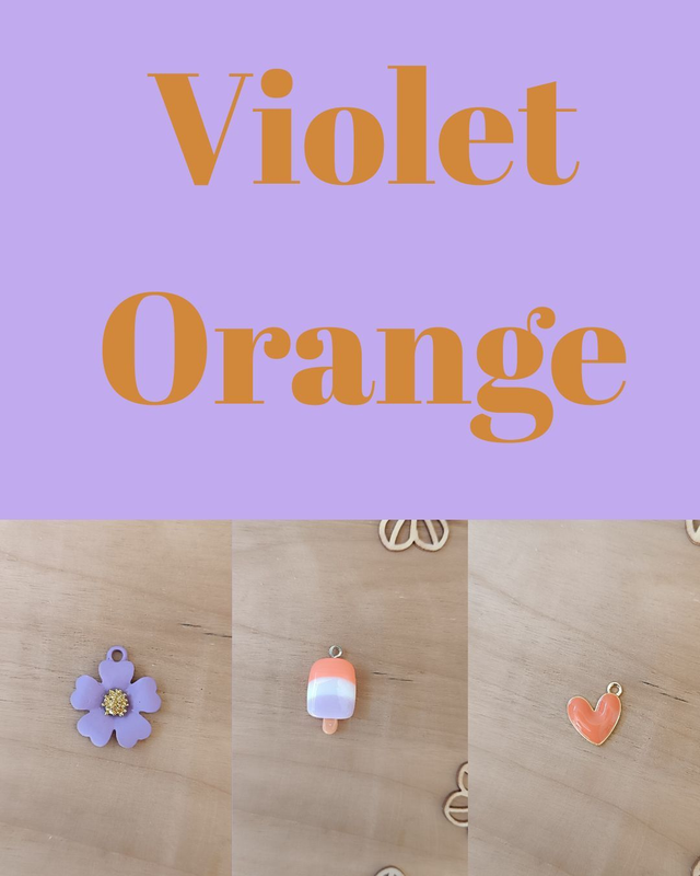 Breloques Oranges & Violet