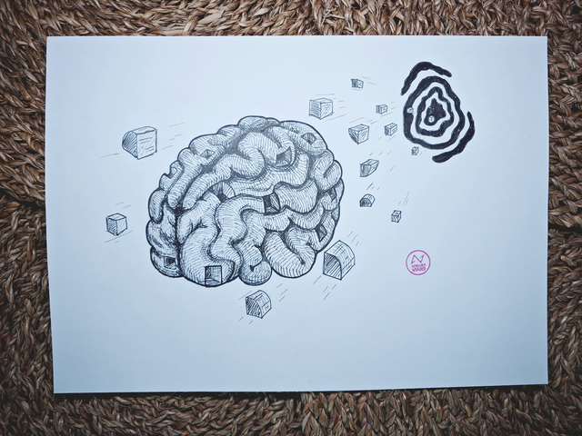 The brain - Dessin original (pièce unique)