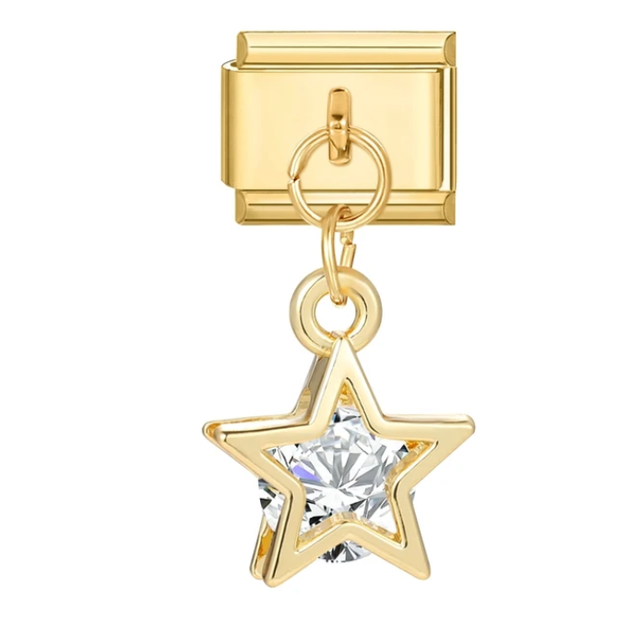 Charm Dorado con Estrella colgante