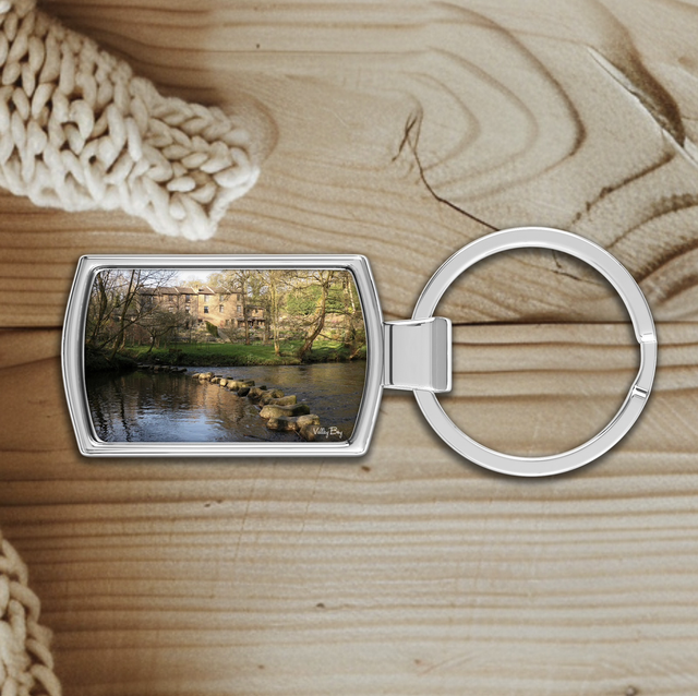 "Stepping Stones at the Tin Mill at Deepcar" Keyring   