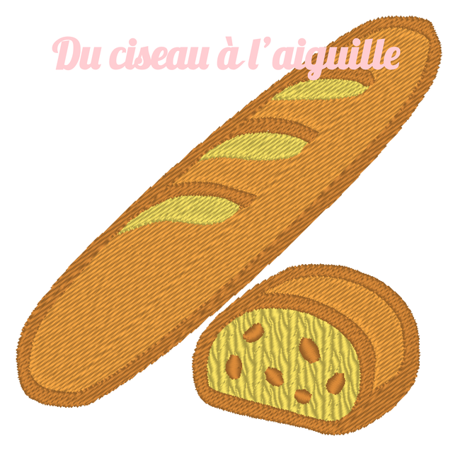 fichier broderie Pain Taille 10x10 / 12 Formats