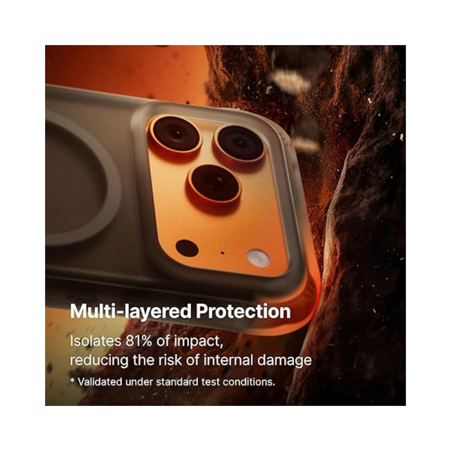 RHINOSHIELD Custodia AirX MagSafe iPhone 17 Pro Max (Grigio Vibrante)