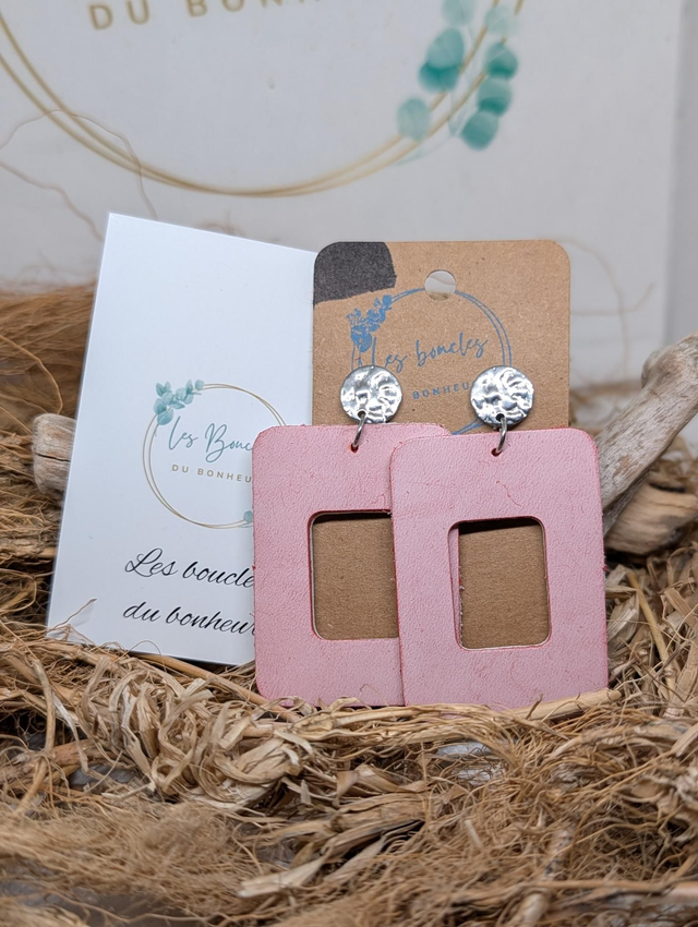 Boucles d'oreilles Sully rose su029