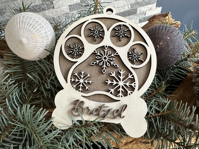 Boule de Noël pour chien &quot;Bretzel&quot;