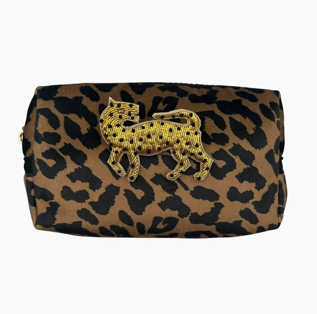 Leopard Print Make Up Bag