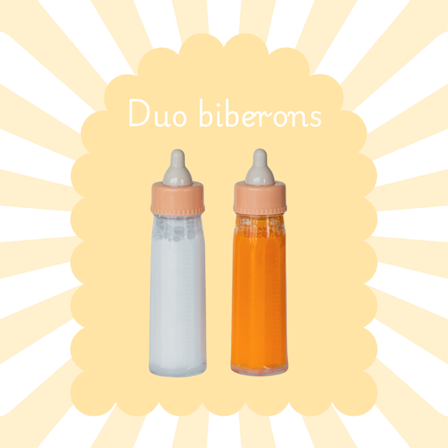 Duo de Biberons Magiques - Lait & Jus de fruit