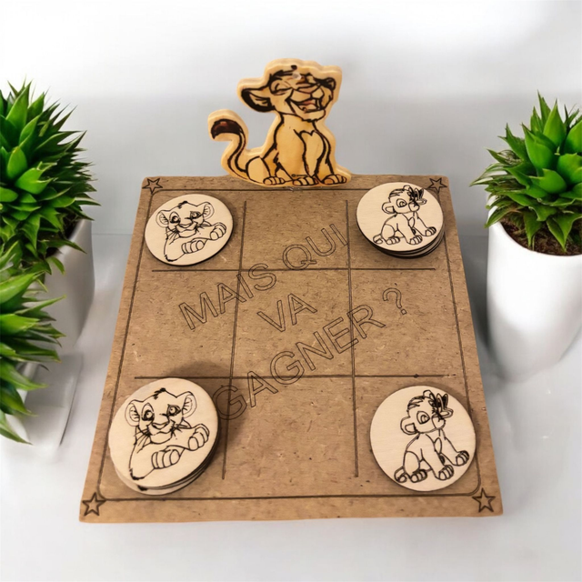 Morpion thème ROI LION