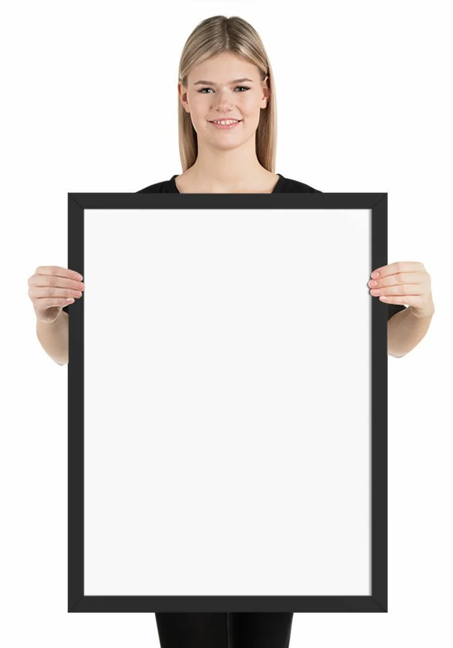 Poster opaco con cornice personalizzato
