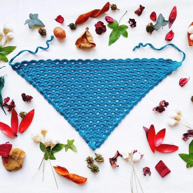 Bandana Thaïs - Fait main au crochet en 100% coton 
