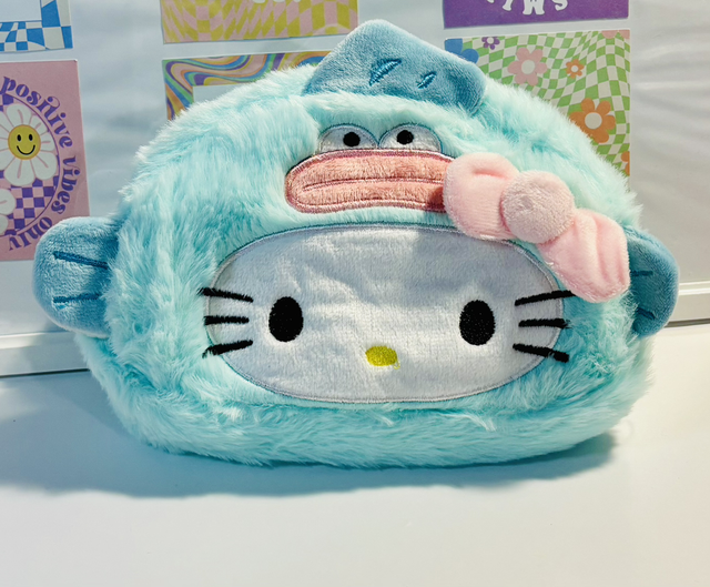 Hangyodon Sanrio inspired Fishman Character plush zip bag
