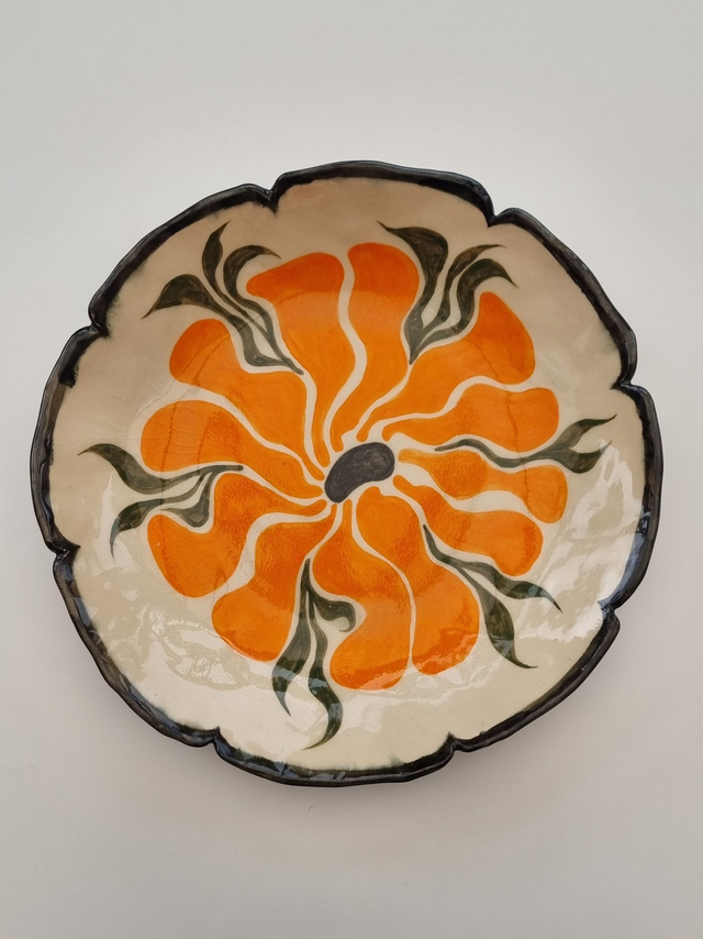 Handpainted Floral Platter