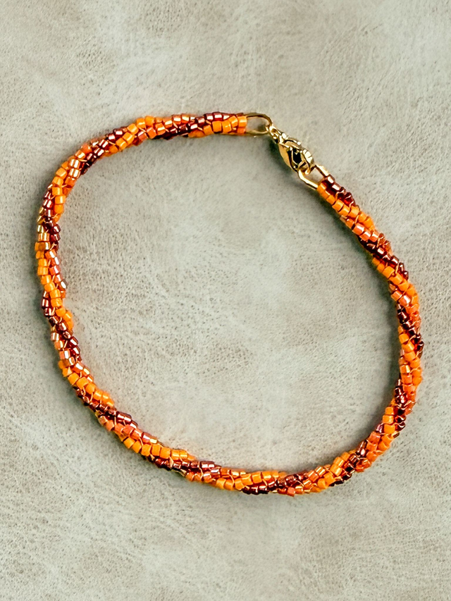 Braises - Bracelet artisanal tissé main
