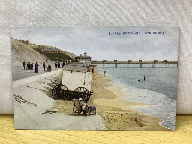 Boscombe, Bathing Beach, Dorset, vintage Photochrom Co. Ltd Celesque Series postcard. Our Ref No. R822 £2.50