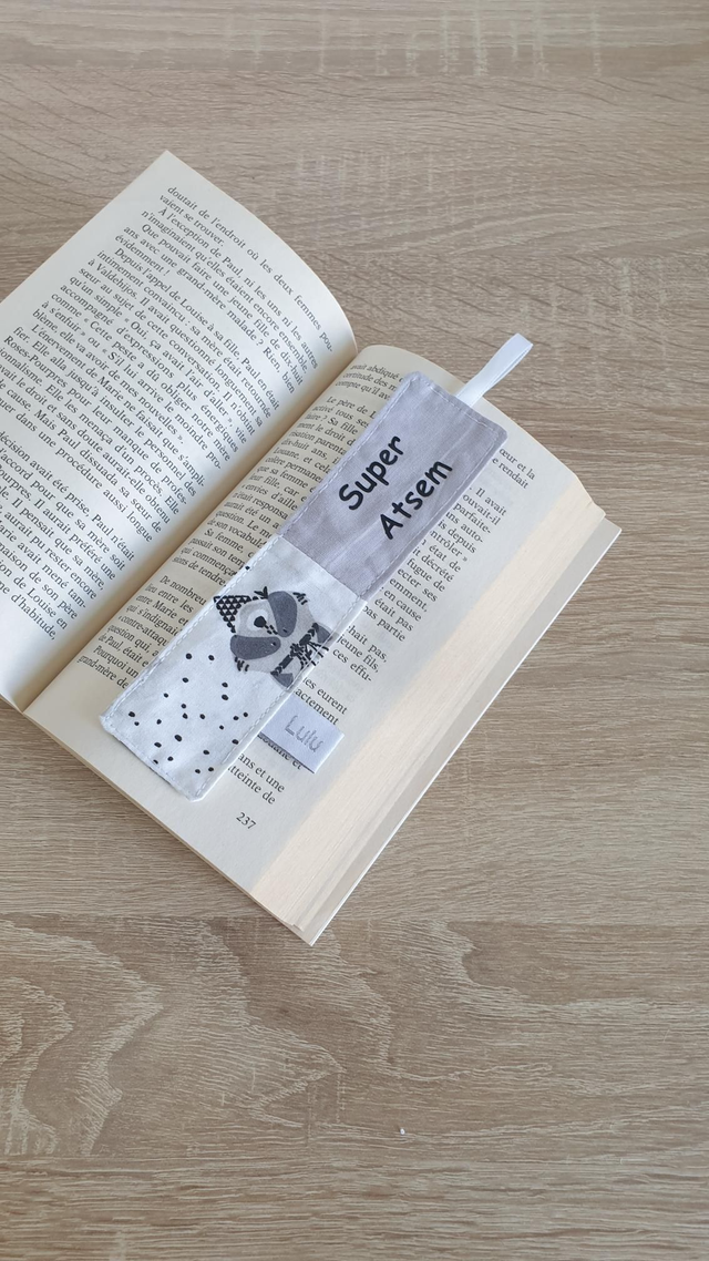 Marque pages Super Atsem (gris blanc)