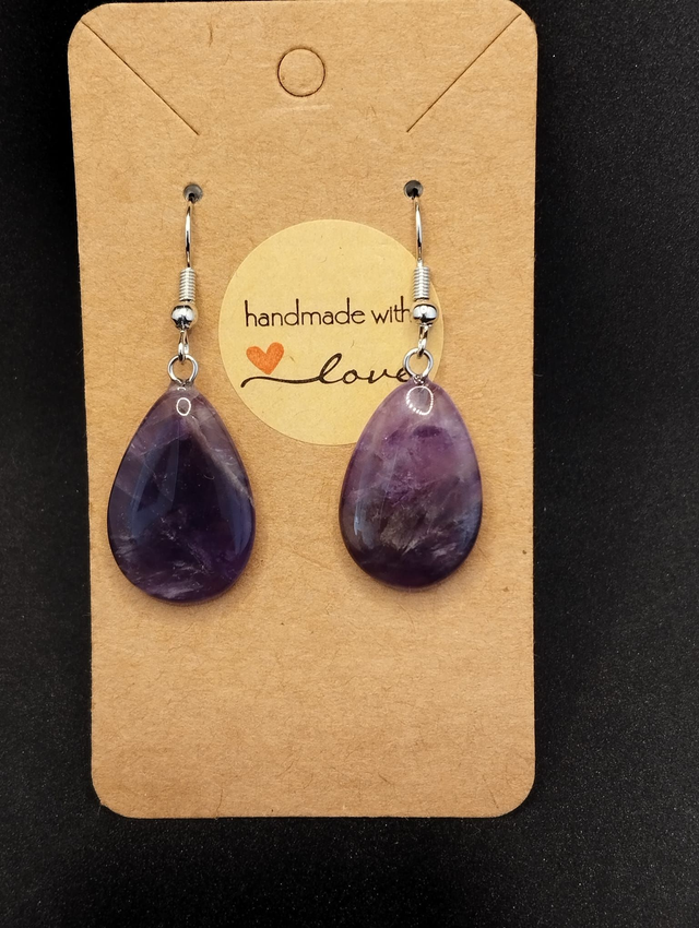 Boucle d'oreille en améthyste