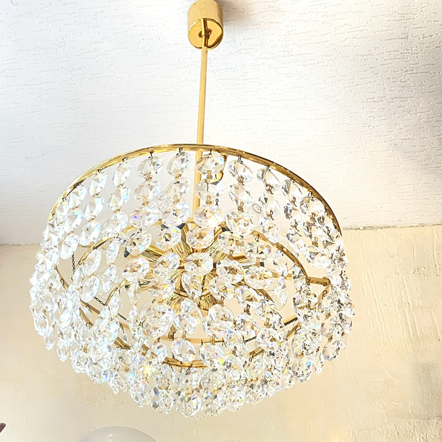 Kronleuchter Kristallglas gold 4- reihig