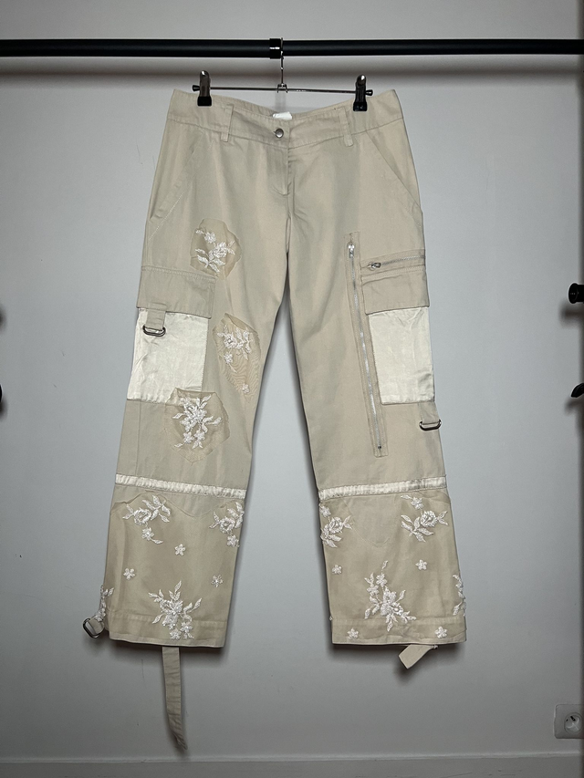 Beaded cargo pants #0135 