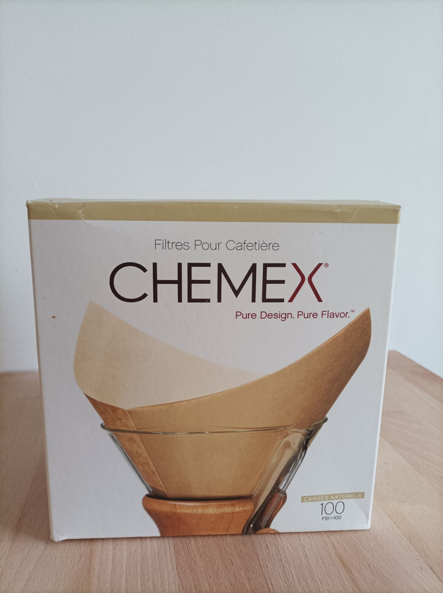 CHEMEX - Boîte de 100 filtres naturels pour cafetière 6 à 10 tasses