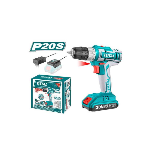 Taladro atornillador inalámbrico de 10mm Total Tools  20V + accesorio 220V