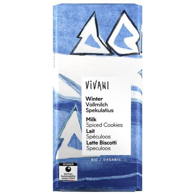 Vivani Winterschokolade Vollmilch Spekulatius 100g Tafel