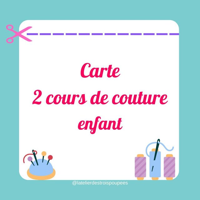 Carte de 2 cours libre enfant particulier
