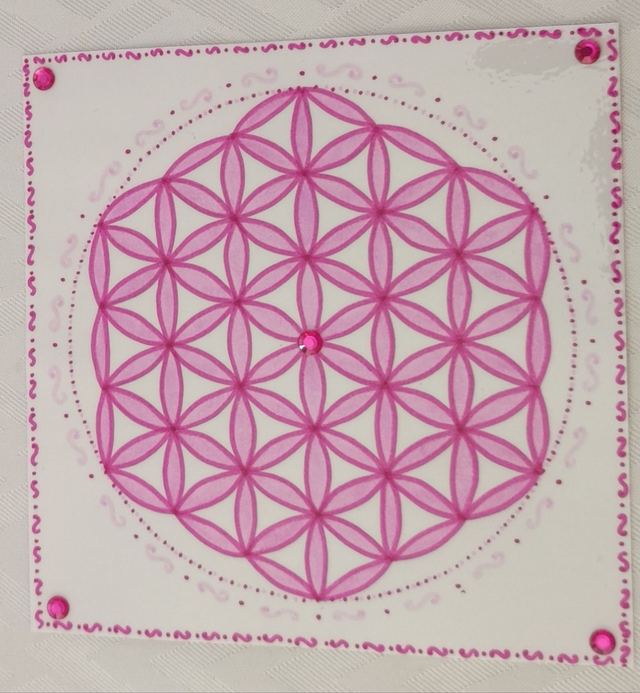 Dessin Fleur de vie rose - Haute vibration - Amour